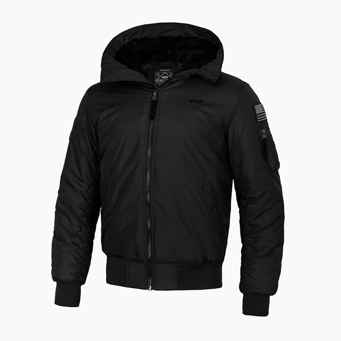 Giacca invernale da uomo Pitbull Beejay 2 Bomber con cappuccio nero 4