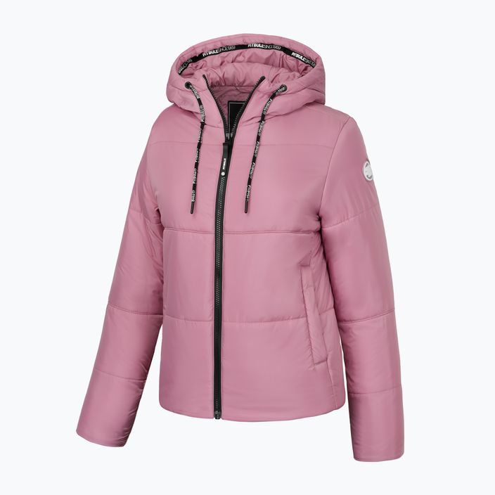 Pitbull West Coast giacca invernale da donna Jenell Trapuntata con cappuccio rosa 3