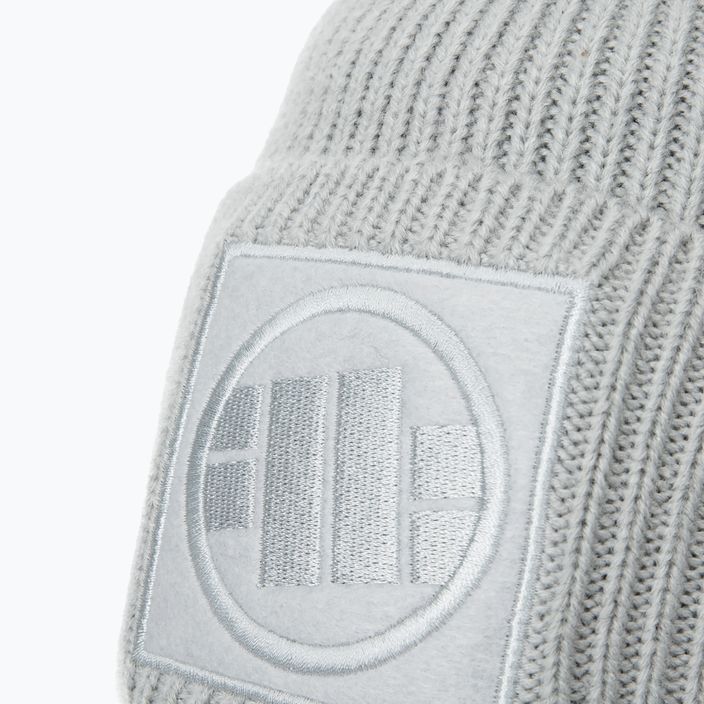 Pitbull West Coast Winter Beanie Logo Polsino monostrato grigio 3