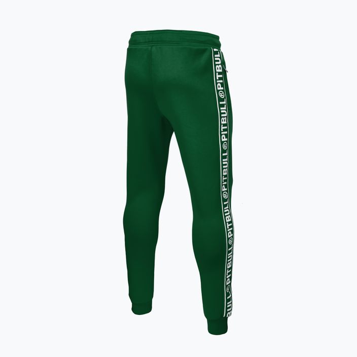 Pantaloni da ginnastica Pitbull West Coast da uomo Tape Logo Terry Group verde 3