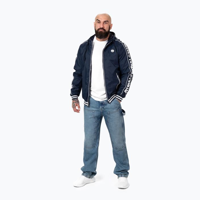 Pitbull West Coast giacca in nylon con cappuccio da uomo Whitewood dark navy 2