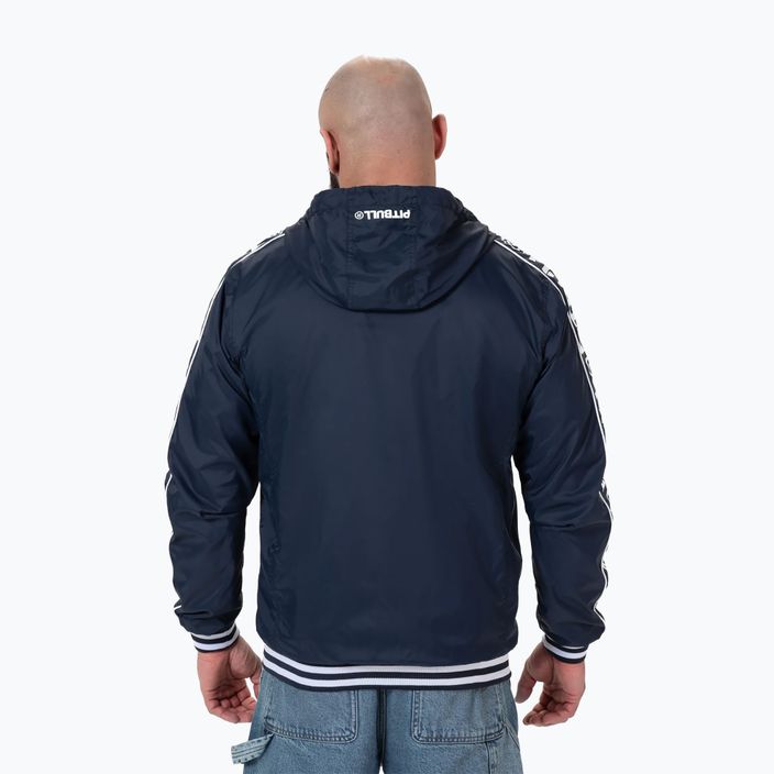 Pitbull West Coast giacca in nylon con cappuccio da uomo Whitewood dark navy 3