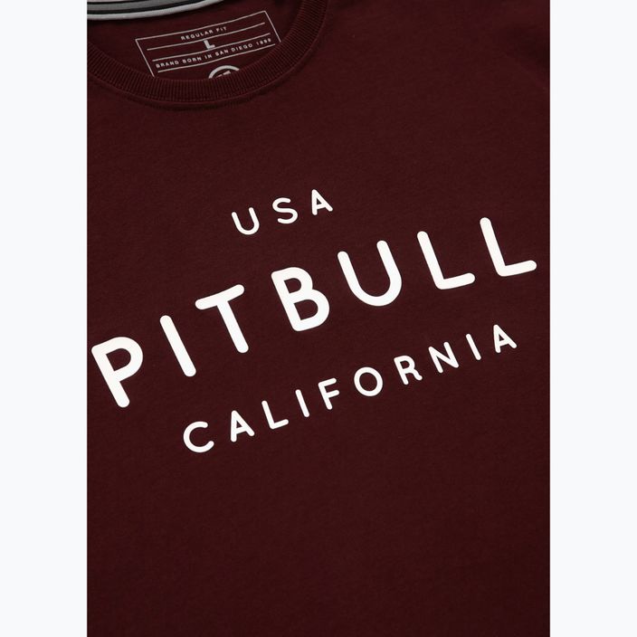 Maglietta Pitbull West Coast uomo Usa Cal bordeaux 4