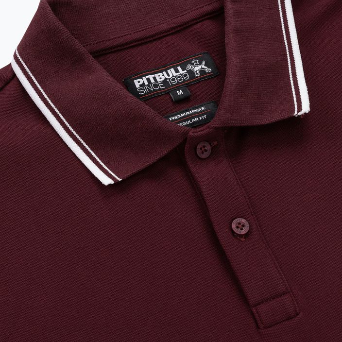 Polo Pitbull West Coast Uomo Pique Stripes Regular bordeaux 6