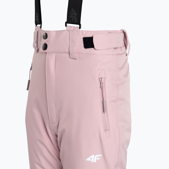 Pantaloni da sci per bambini 4F JSPDN001 rosa chiaro 5