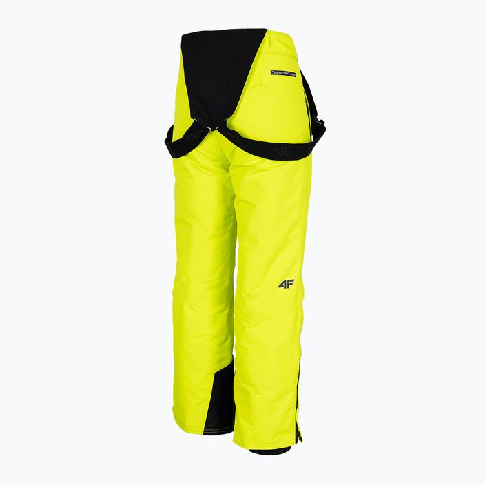 Pantaloni da sci per bambini 4F JSPMN001 verde canarino 8