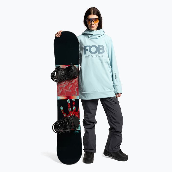 Giacca da snowboard da donna 4F SFD001F blu chiaro 2