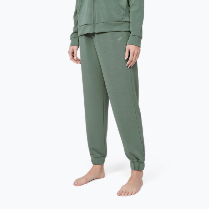 Pantaloni yoga donna 4F SPDD022 verde acqua
