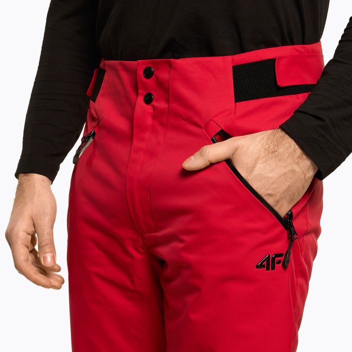 Pantaloni da sci da uomo 4F SPMN006 rosso scuro 4
