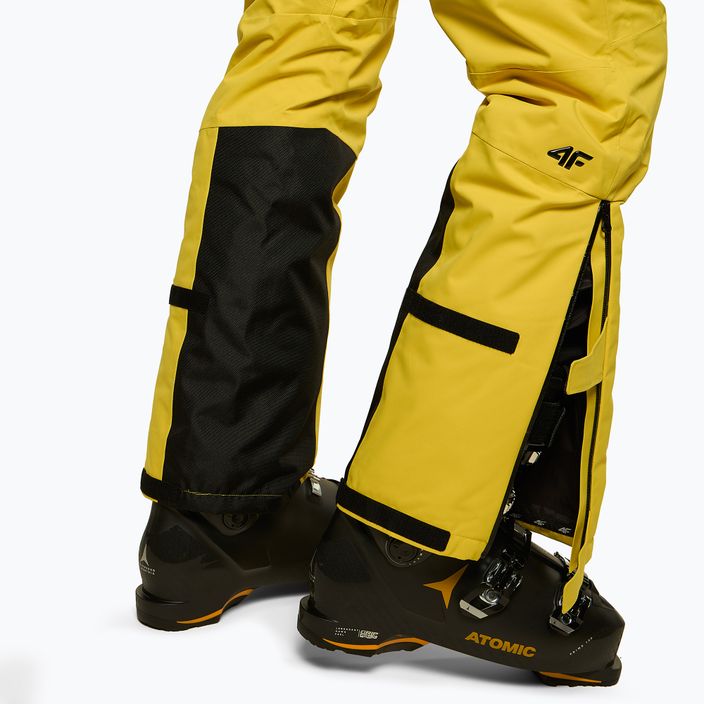 Pantaloni da sci da uomo 4F SPMN006 lemon 4