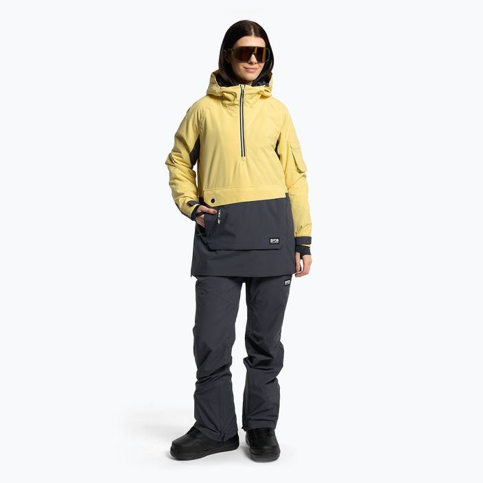 Giacca da snowboard da donna 4F KUDS003 limone chiaro 2