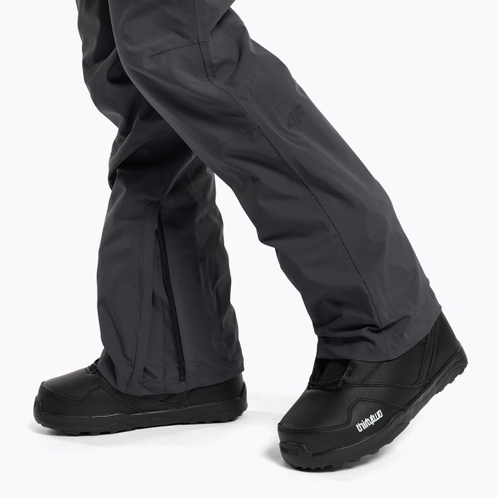 Pantaloni da snowboard da donna 4F SPDS002 grigio scuro 4