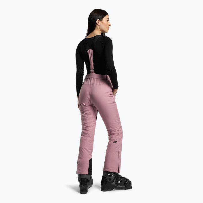 Pantaloni da sci da donna 4F SPDN002 rosa scuro 3