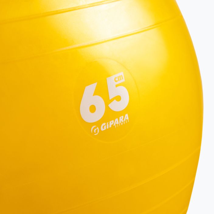 Palla da ginnastica Gipara Fitness 3999 65 cm giallo 2