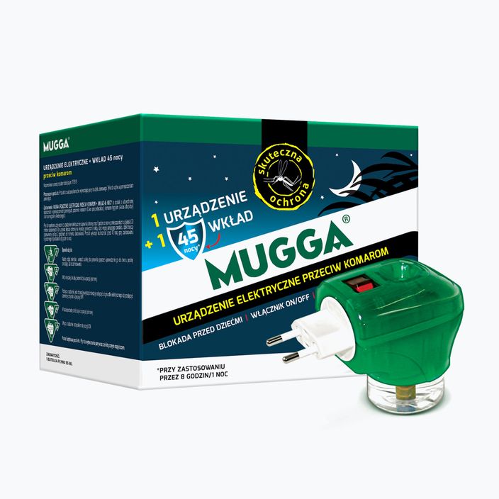 Elettrofumigatore per zanzare + ricarica Mugga 45 notti 35 ml