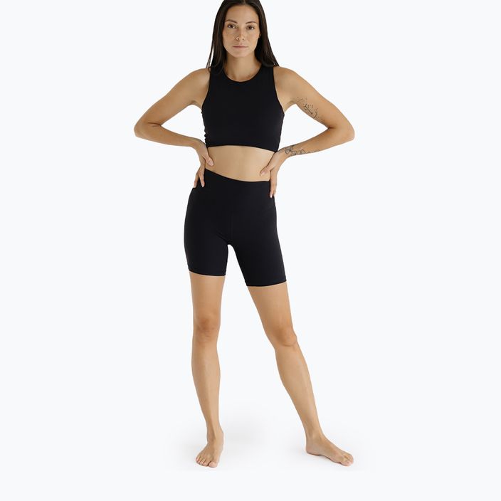 Pantaloncini da yoga da donna JOYINME a coste nero 2