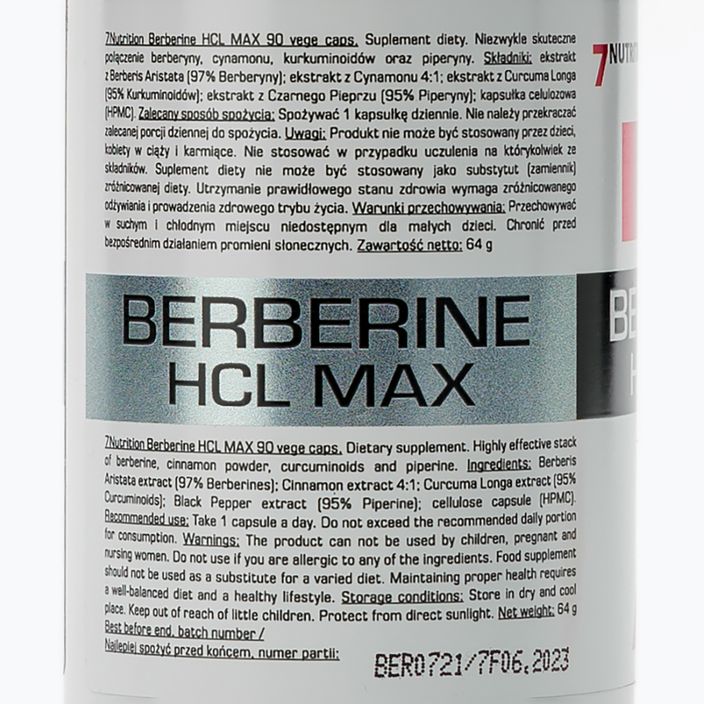 Berberina 7Nutrition HCL MAX 90 capsule 2