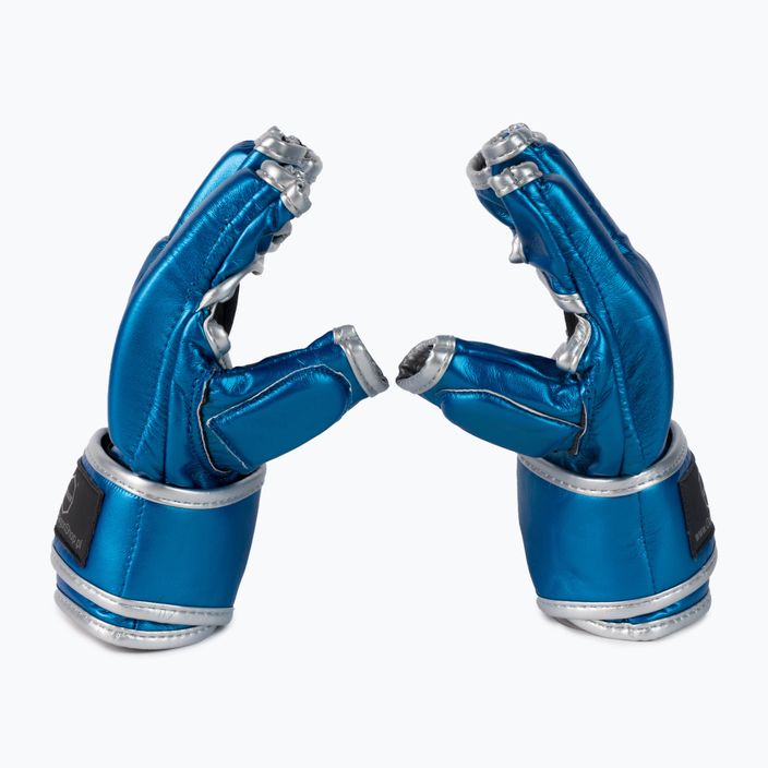 Guanti da grappling Octagon MMA blu metallizzato 4