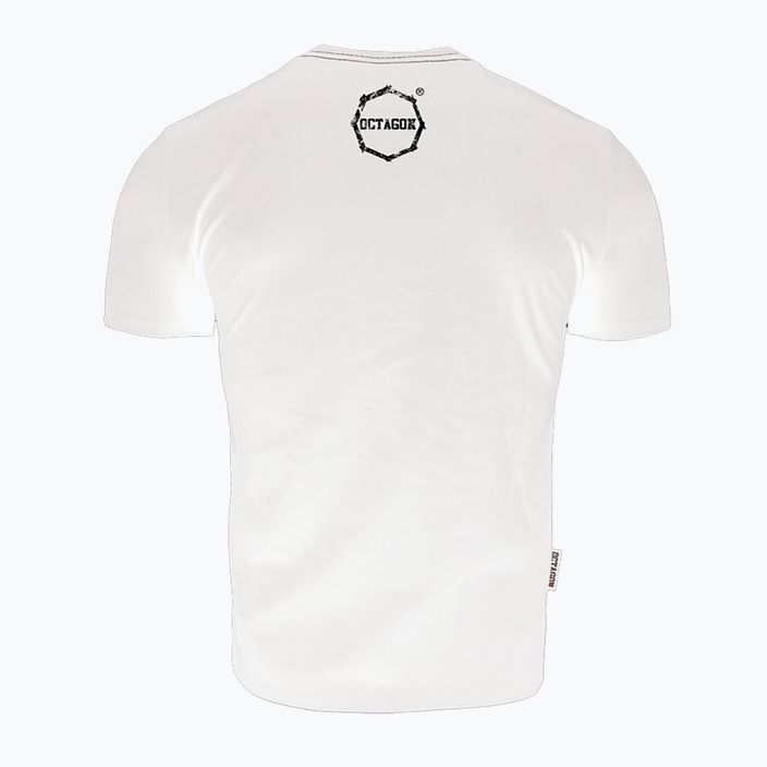Maglietta Octagon Logo Smash bianca da uomo 2