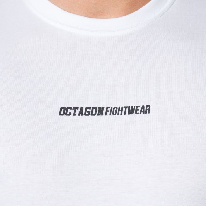 Maglietta Octagon Fight Wear da uomo, piccola, bianca 4