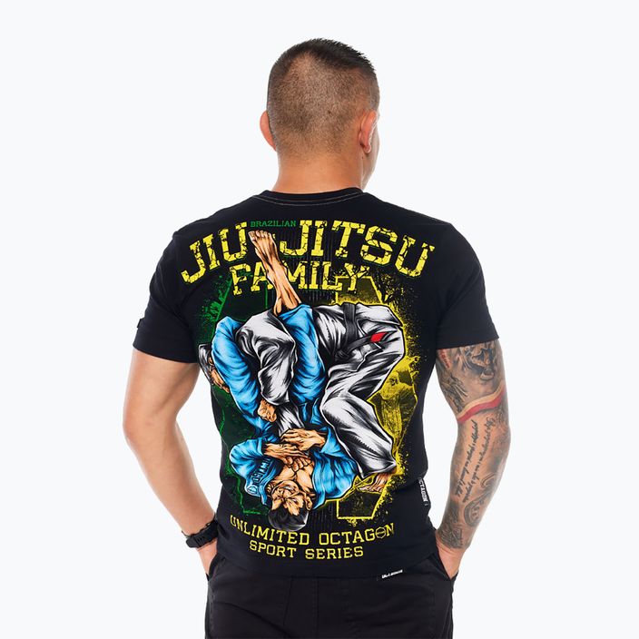 Maglietta Octagon Jiu Jitsu Family uomo nero 2
