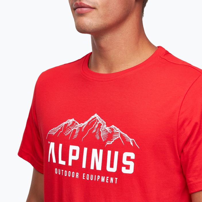 Maglietta Alpinus Mountains da uomo, rosso 4