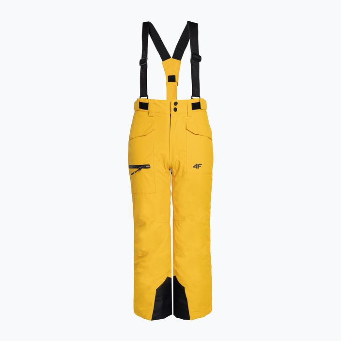 Pantaloni da sci per bambini 4F M360 giallo