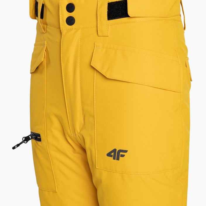 Pantaloni da sci per bambini 4F M360 giallo 3