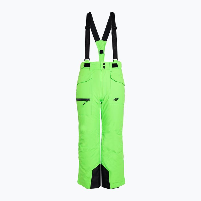 Pantaloni da sci per bambini 4F M360 verde neon 3