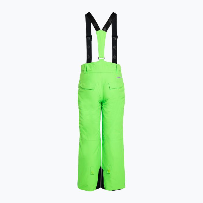 Pantaloni da sci per bambini 4F M360 verde neon 4