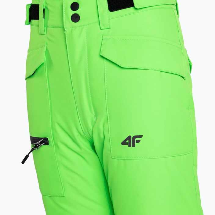Pantaloni da sci per bambini 4F M360 verde neon 5