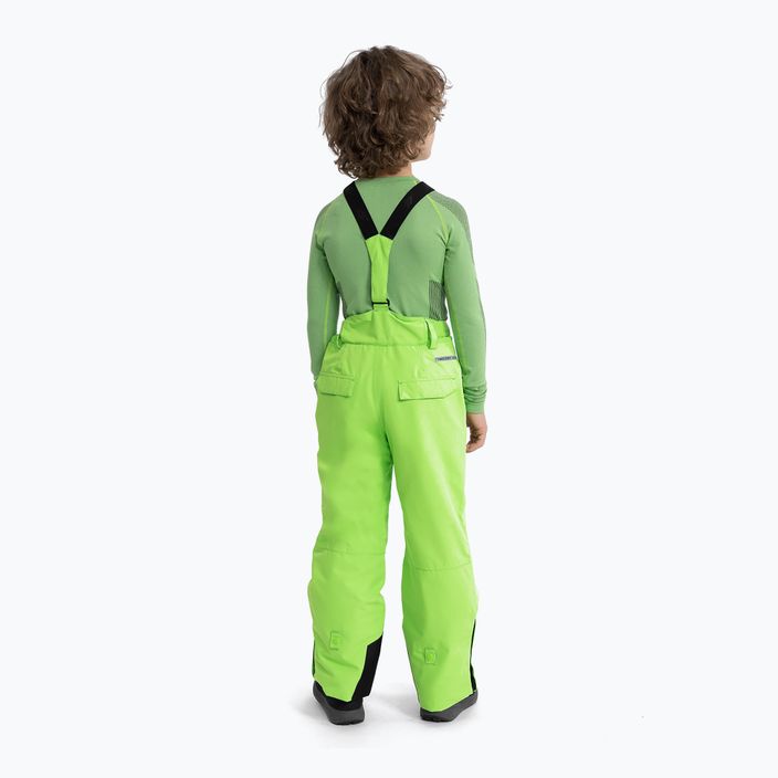 Pantaloni da sci per bambini 4F M360 verde neon 2