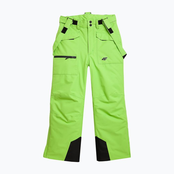 Pantaloni da sci per bambini 4F M360 verde neon 7