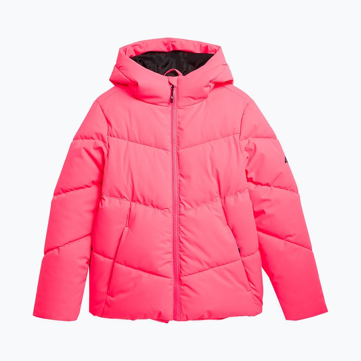 Giacca da sci per bambini 4F F293 rosa caldo neon 5