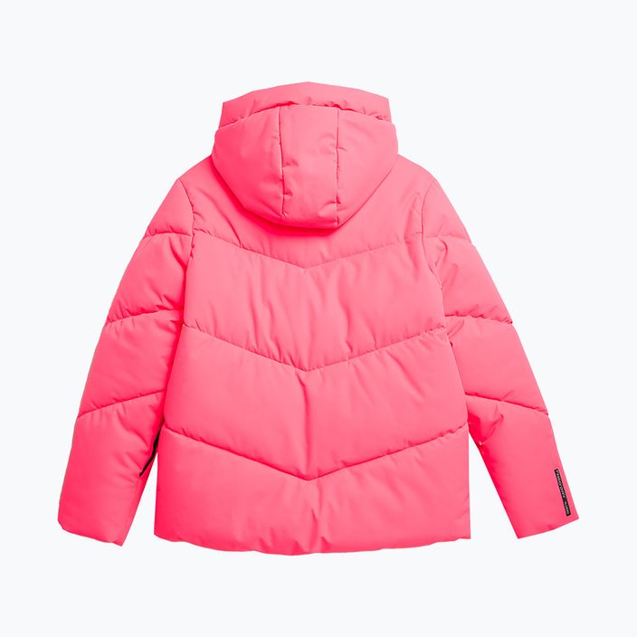 Giacca da sci per bambini 4F F293 rosa caldo neon 6