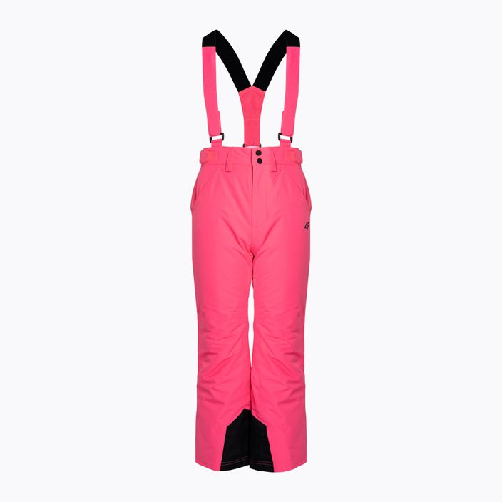 Pantaloni da sci per bambini 4F F353 rosa caldo neon 3