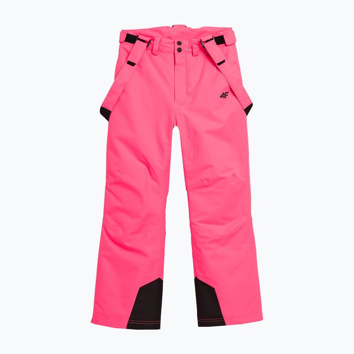 Pantaloni da sci per bambini 4F F353 rosa caldo neon 7