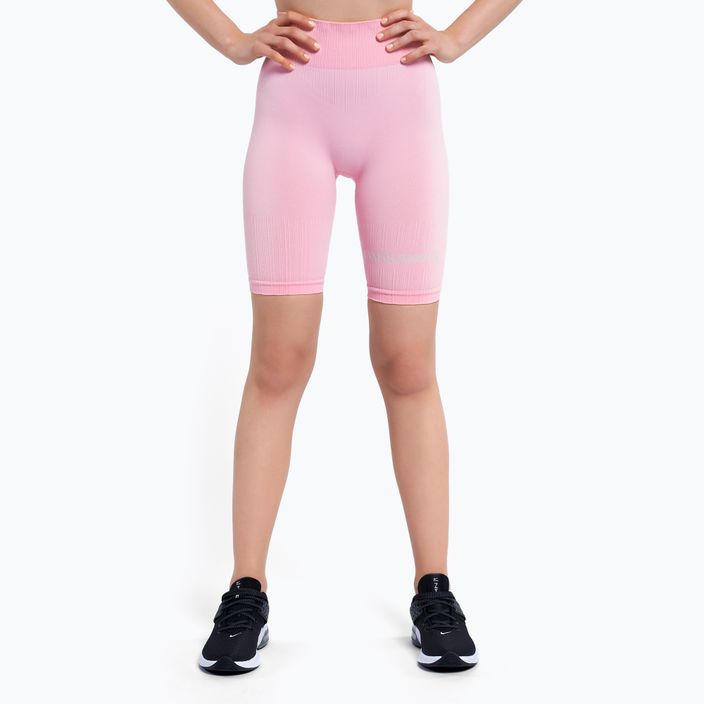 Pantaloncini da allenamento da donna Gym Glamour Push Up rosa confetto
