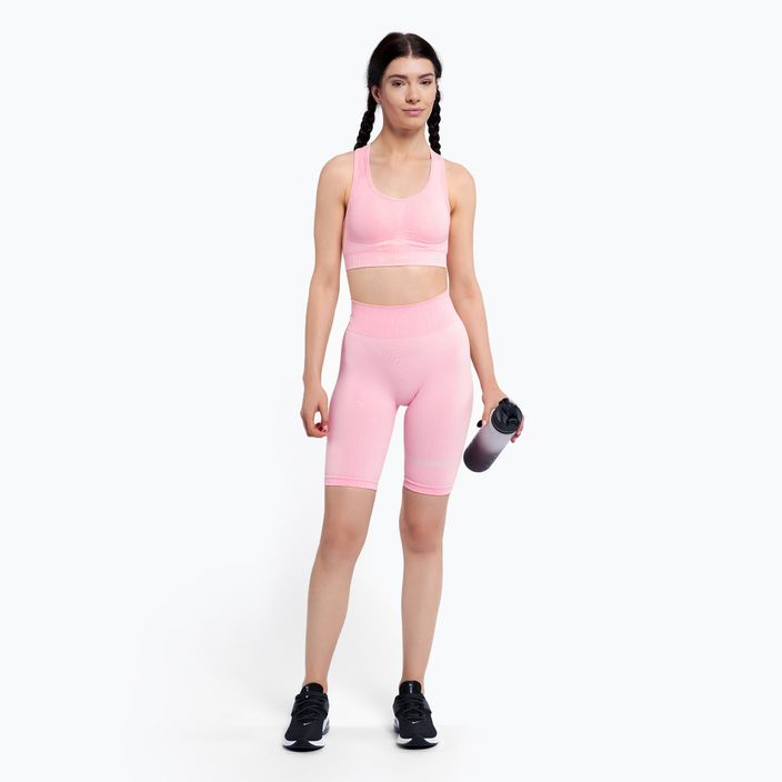 Reggiseno fitness Gym Glamour Push Up rosa confetto 2