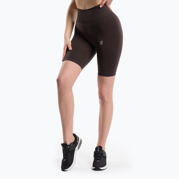 Pantaloncini da allenamento da donna Gym Glamour Flexible brownie