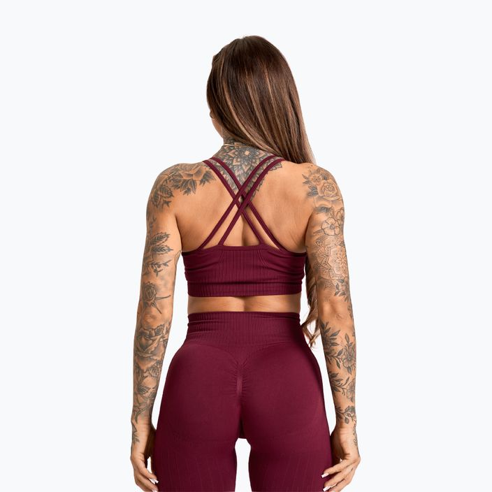 Leggings da allenamento donna Gym Glamour Push Up 2.0 merlot 6