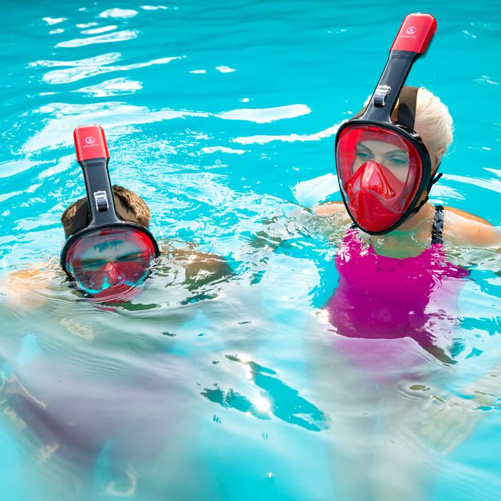 Maschera integrale per lo snorkeling AQUASTIC SMA-01SC rosso 10