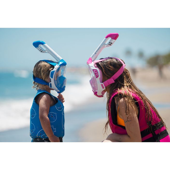 Maschera integrale per bambini per lo snorkeling AQUASTIC KAI Jr blu 2