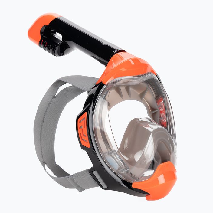 Maschera integrale per bambini per lo snorkeling AQUASTIC KAI Jr arancione