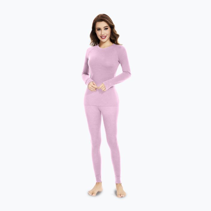 Set intimo termico donna WOOLCANO Merino SET0543 viola