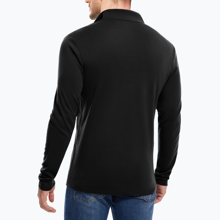 Felpa termica da uomo WOOLCANO Merino TOP0544 nero 2