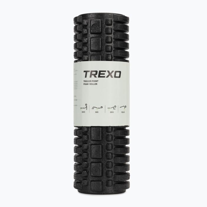 TREXO Rullo massaggiante professionale per punti trigger 45 cm nero 5