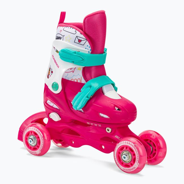 HUMBAKA Starjet LED pattini a rotelle per bambini 3in1 rosa 6