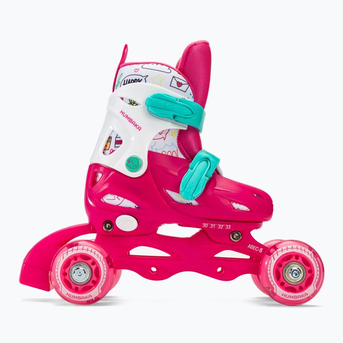 HUMBAKA Starjet LED pattini a rotelle per bambini 3in1 rosa 7