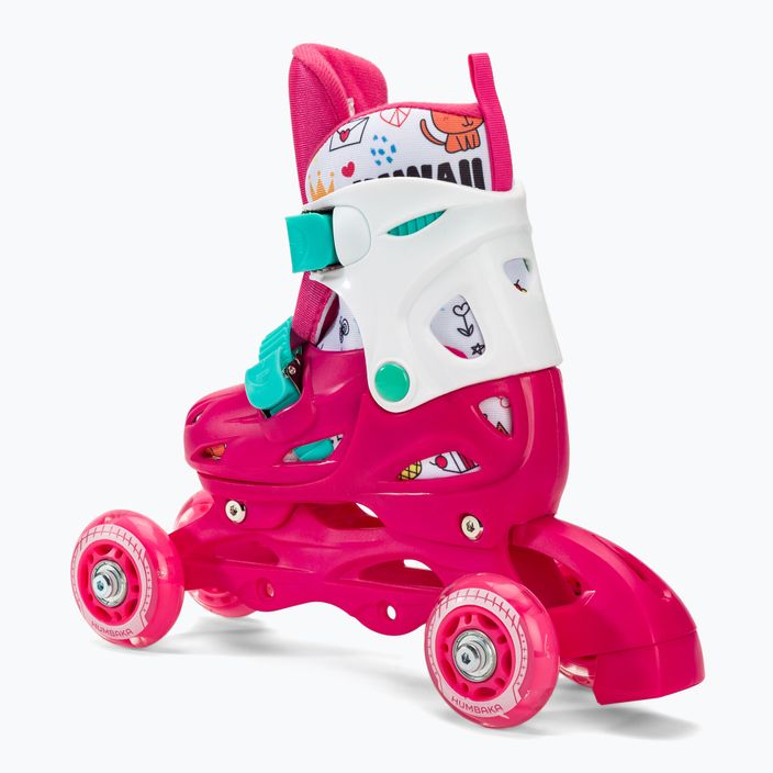 HUMBAKA Starjet LED pattini a rotelle per bambini 3in1 rosa 8